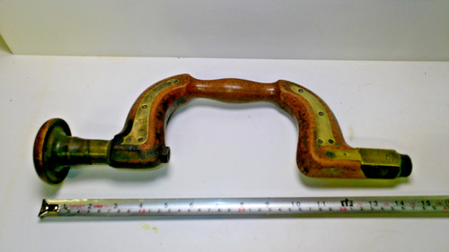 Antique wood brass - &, brace