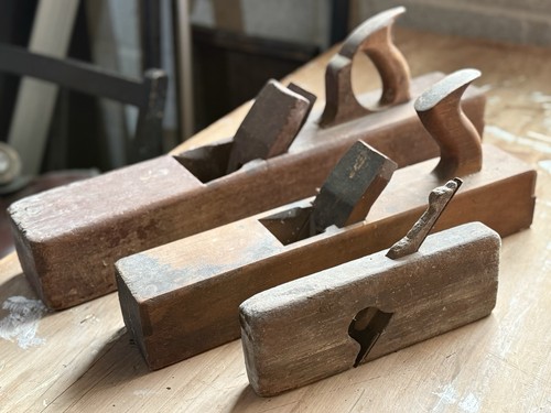 Set antique wooden hand - set, 3