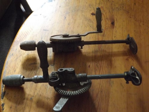 Antique hand drill set - hand,