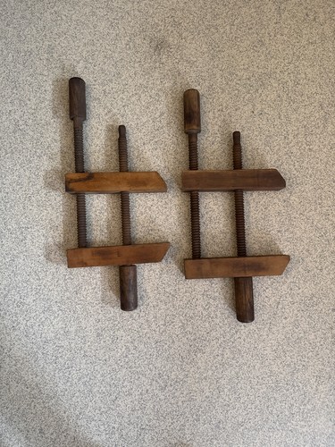 Pair vintage wooden - wooden, hand
