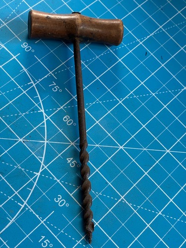 Antique wooden handle gimlet - wooden,