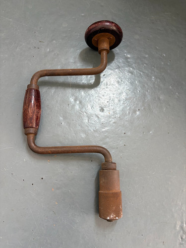 Vintage hand brace drill with - brace,