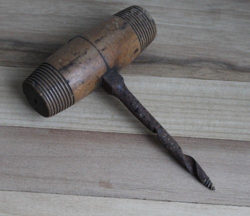 Antique wooden handle - wooden, gimlet