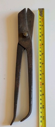 Antique hand forged tin snips - antique,