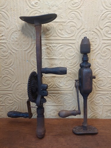 Antique hand drills - hand,