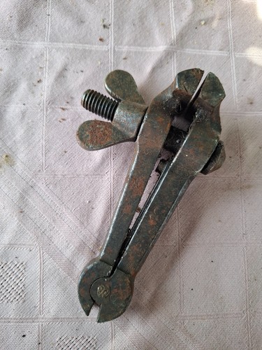 Antique cast iron hand vice - iron,